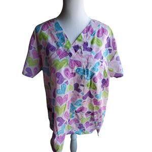 Hearts Scrub - Size L - 20 W x 26 L